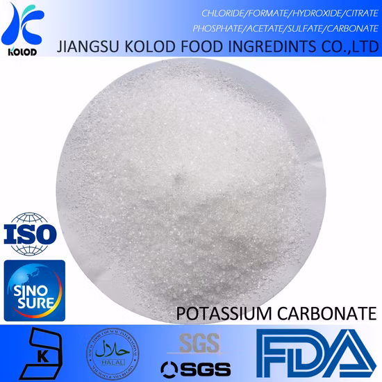 Compuestos y sales inorgánicos del polvo del carbonato de potasio CAS 584-08-7 K2co3 de la categoría alimenticia